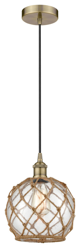 Innovations 616-1P-AB-G122-8RB 1-Light Mini Pendant, Antique Brass