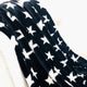 Plutus Black and White Stars Soft Handmade Luxury Throw, Blanket 80l X 110w Full