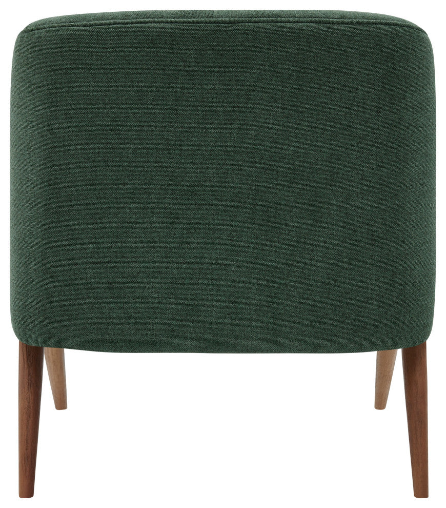 Florence Fabric Accent Chair Brown Legs, Havana Green