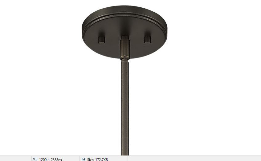 1 Light 15" Farmhouse Kitchen Pendant in Oiled Bronze