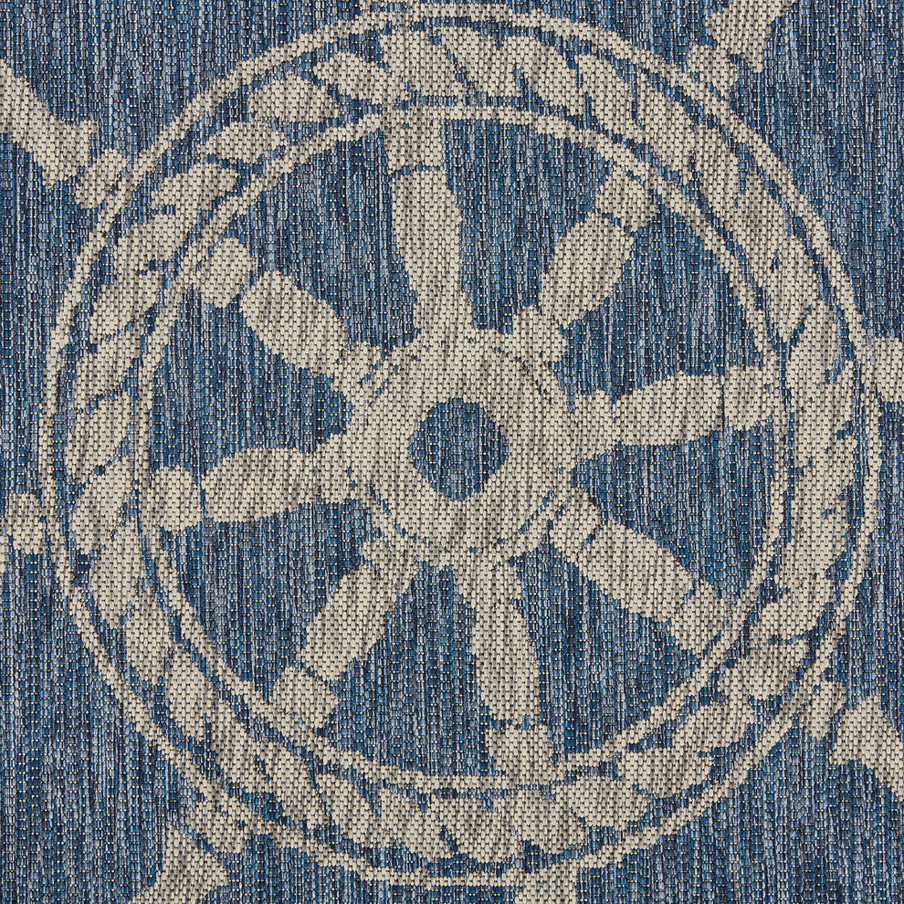Nautical Helm Area Rug, 7'9"x9'5"