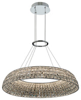 1 Light Contemporary Large Pendant by Allegri, Chrome, 5"