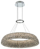 1 Light Contemporary Large Pendant by Allegri, Chrome, 5"