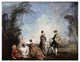 "An Embarrassing Proposition" Paper Print by Jean-Antoine Watteau, 18"x14"