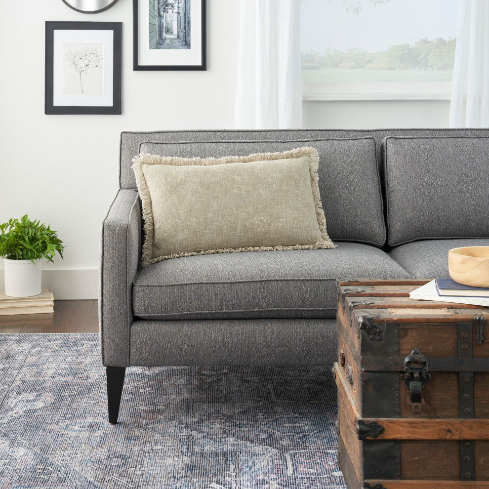 Nourison Home 14"x24" Nicole Curtis Printed Stonewash Taupe Throw Pillows