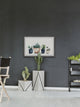 "Multi Colored Planters" Framed Painting Print