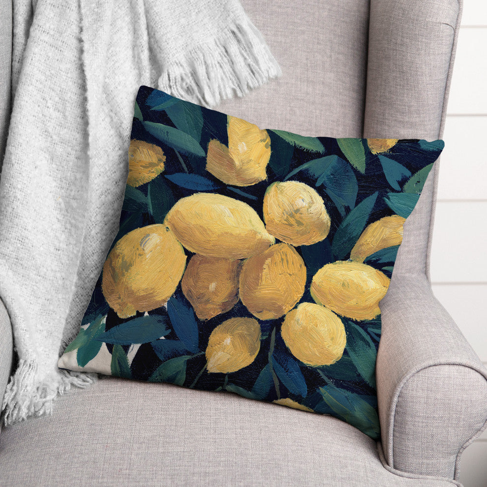 Lemon Tree Closeup 18x18 Spun Poly Pillow