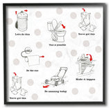 Stupell Ind. Home Improvement Illustrations Framed Giclee, 12 x 12