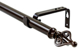 1" Portia Drapery Curtain Rod, Bronze, 84"-120"