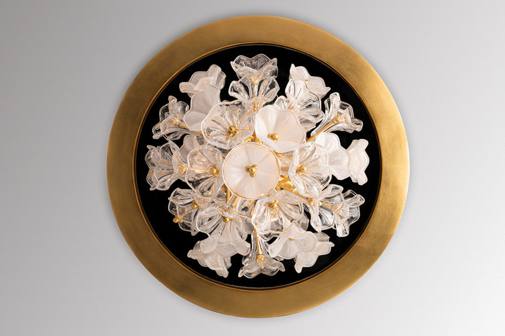 Jasmine, LED Flush Mount, Gold Leaf