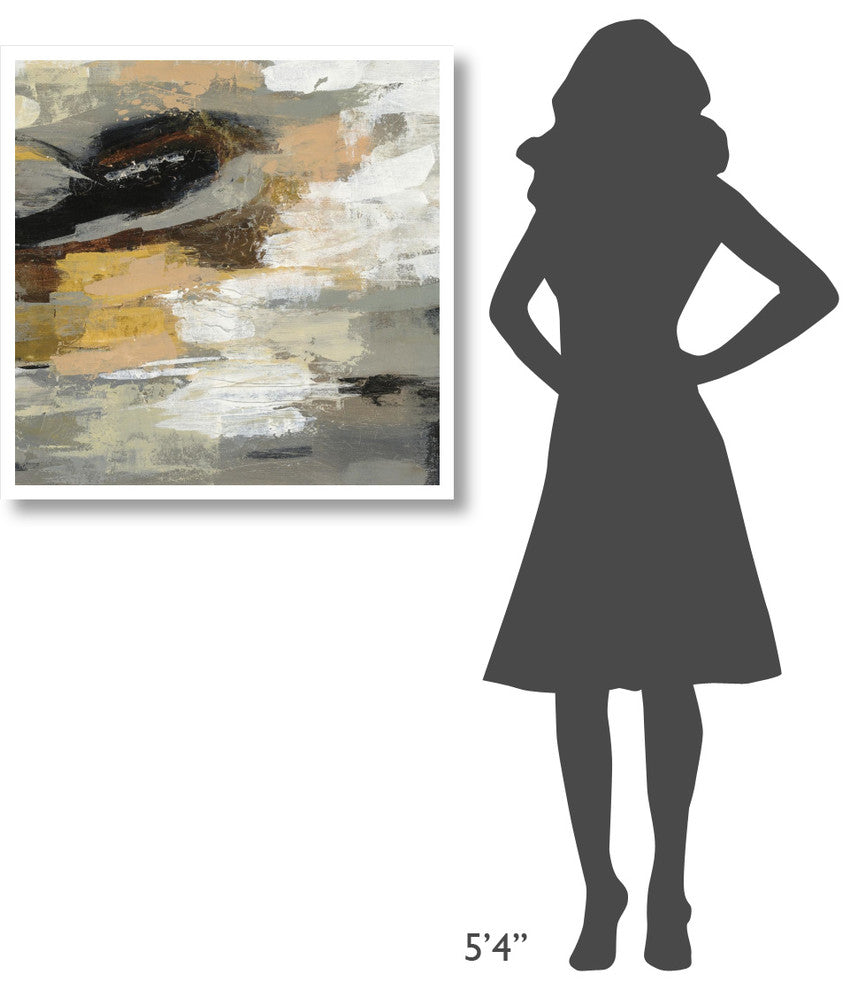 "Neutral Abstract III" Digital Paper Print by Silvia Vassileva, 32"x32"