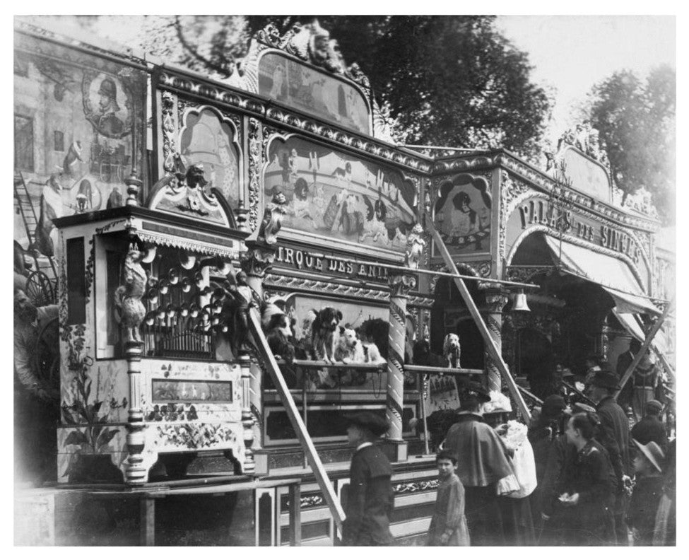 "Paris, 1898 - Animal Circus, Fete des Invalides" Paper Art, 32"x26"