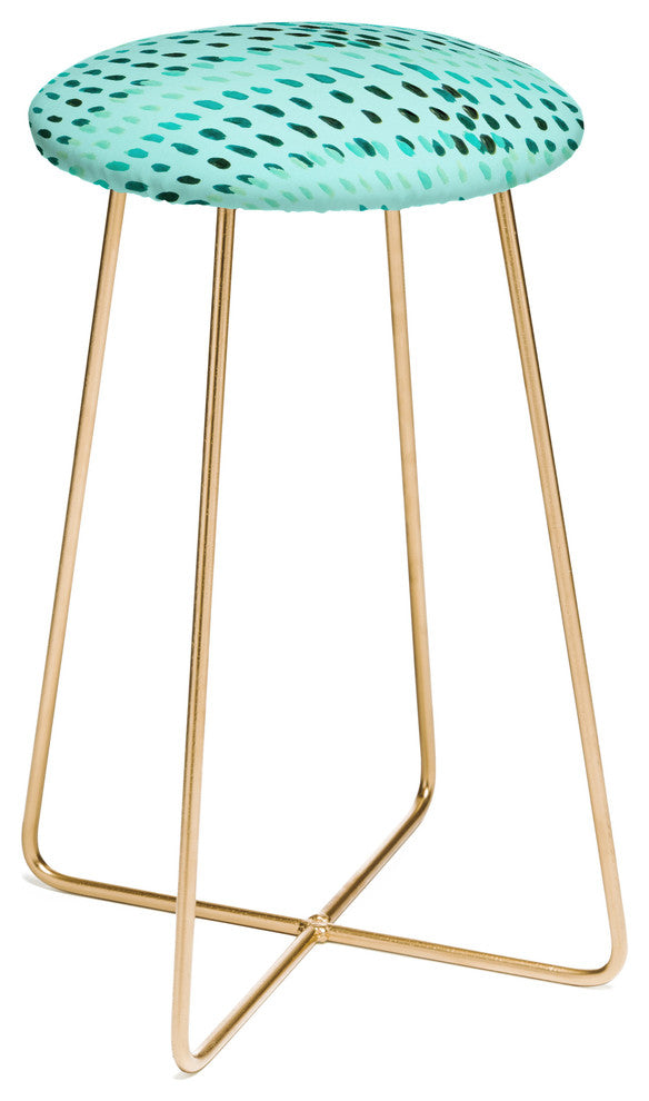Deny Designs Morgan Kendall Aqua Dashes Counter Stool