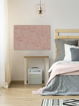 "Mirror Faces" Painting Print on Wrapped Canvas, 12x8