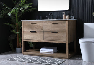 Louie 48" SIngle Bathroom Vanity, Natural Oak