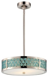 Nuvo Lighting Raindrop 3-Light Pendant in Polished Nickel