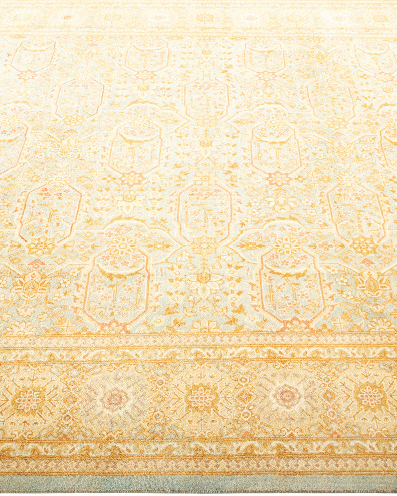 Mogul, One-of-a-Kind Hand-Knotted Area Rug Light Blue, 6' 1" x 9' 2"