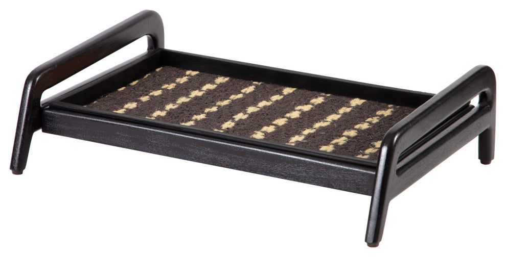 Single-Tier Black Stand With 2-Pair Rubber Boot Tray Stevie and Paul