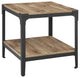 Walker Edison Rustic Wood Set of 2 End Side Table, Barnwood