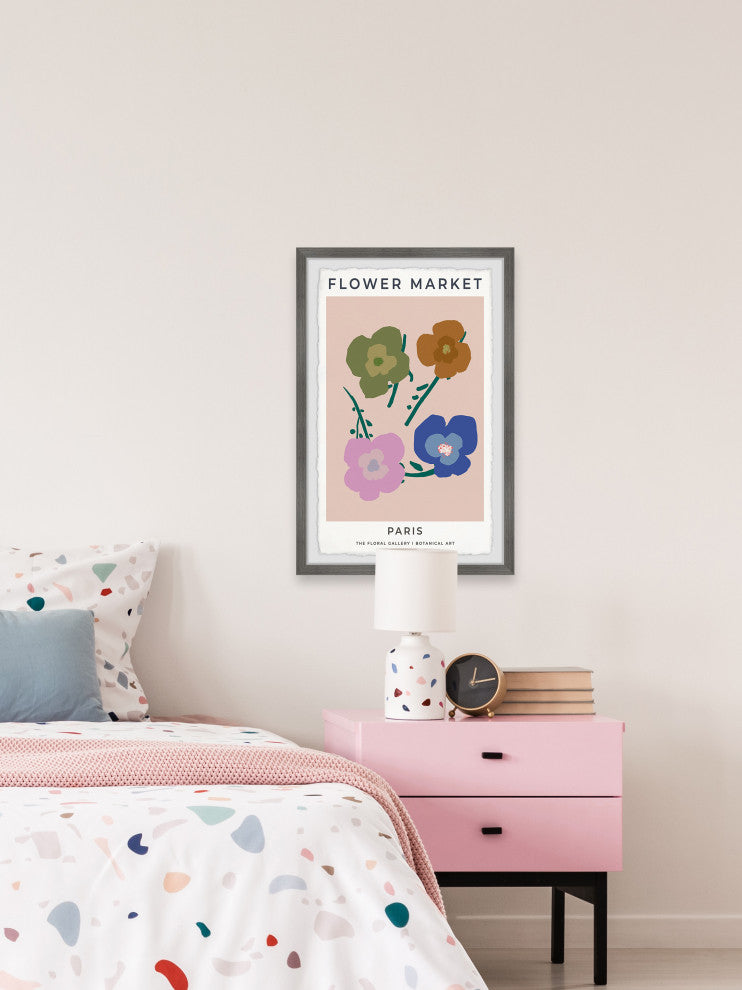 "Flower Market Paris" Framed Painting Print, 8x12