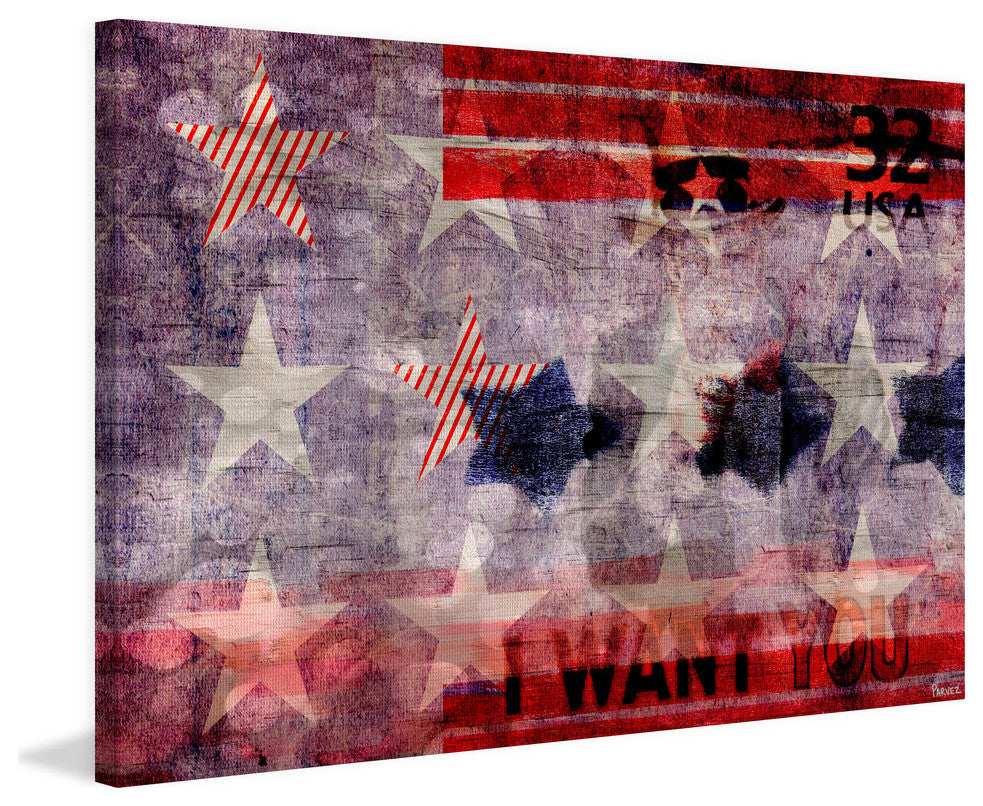 "Uncle Sam" Print on Canvas, 18"x12"