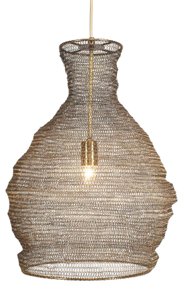 Uttermost Murmur Woven Brass 1 Light Pendant