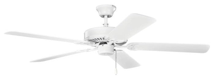 Kichler 404 Basics 5-Blade 52" Indoor Ceiling Fan, Satin Natural White