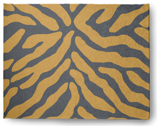 Animal Stripe Fall Design Chenille Area Rug, Gray, 8'x10'