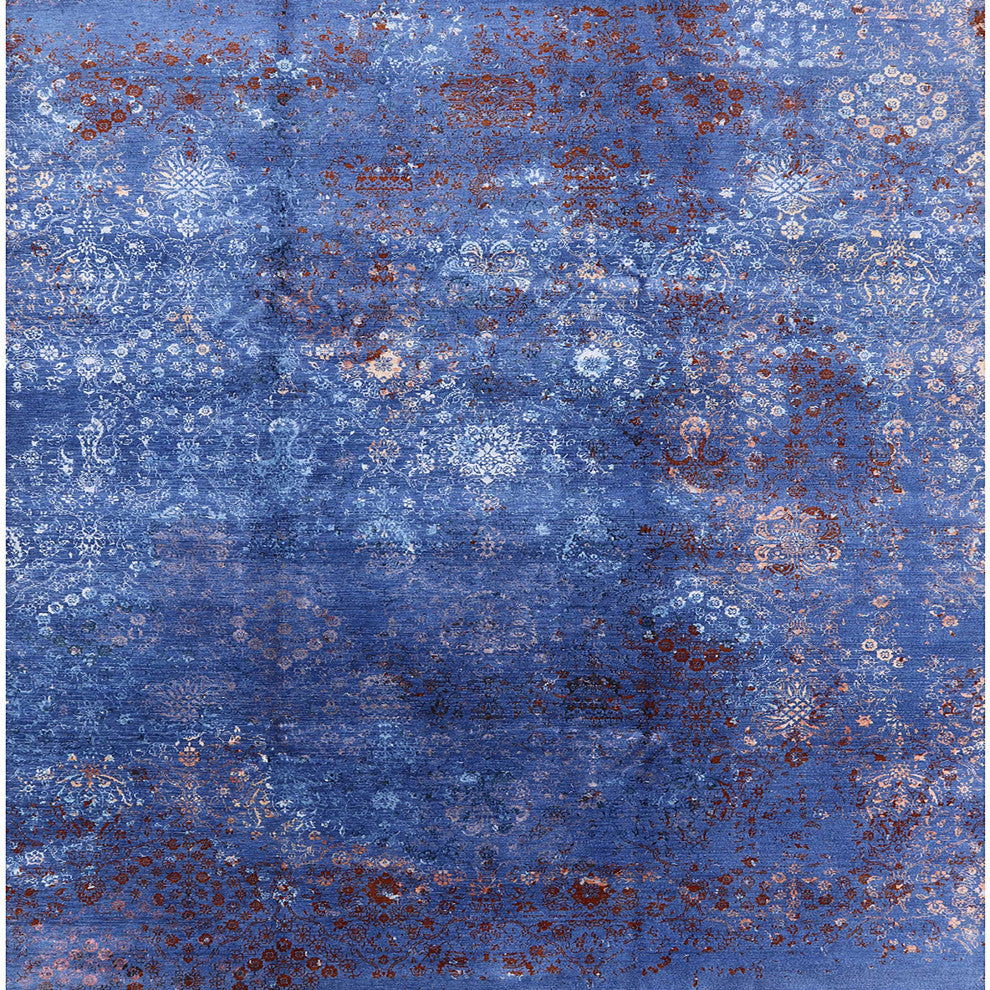 Ahgly Company Indoor Square Mid-Century Modern Area Rugs, 7' Square