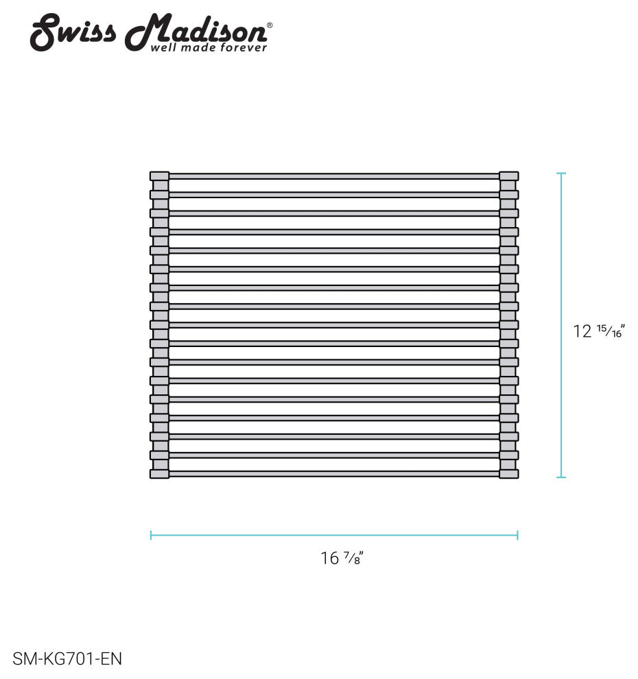 Swiss Madison 17"x13" Kitchen Sink Grid, Green