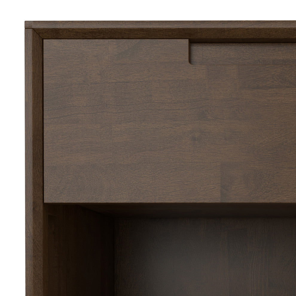 Banting Solid Hardwood Mid Century Nightstand, Walnut Brown