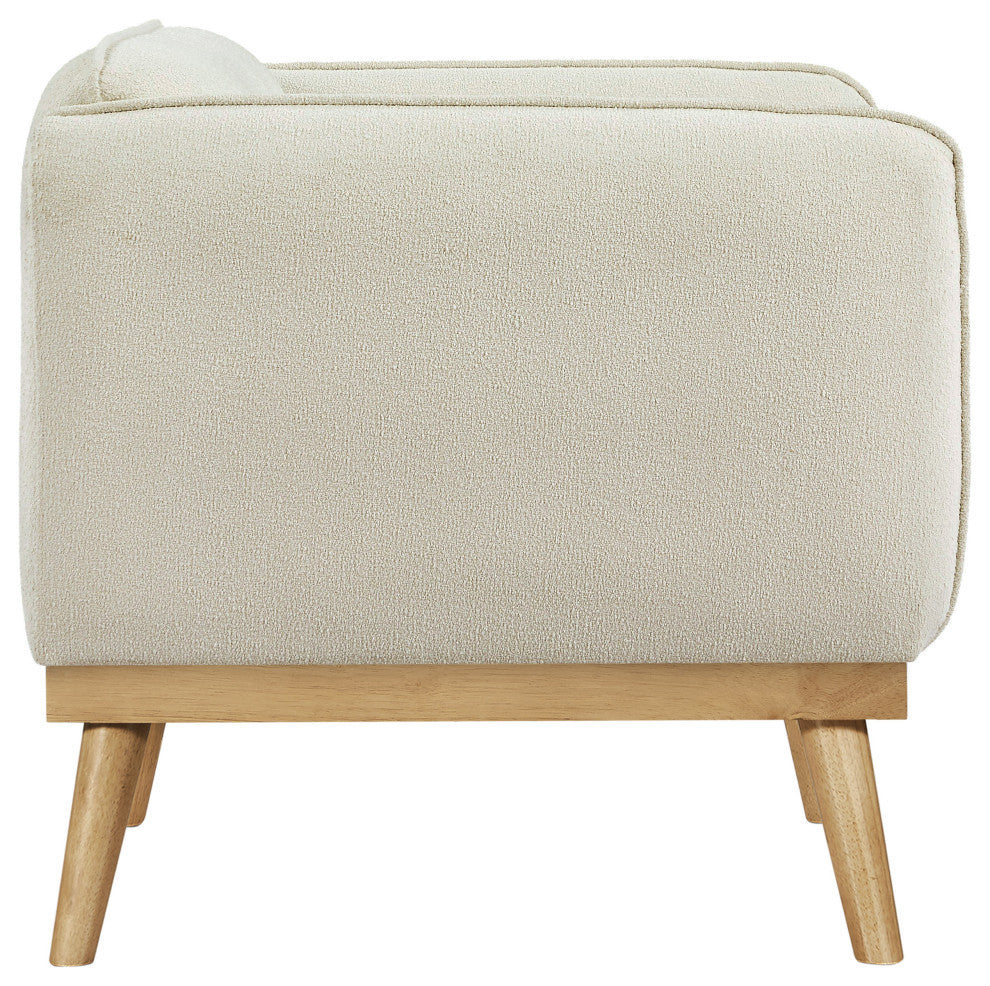 Nolita Boucle Fabric Upholstered Chair, Cream