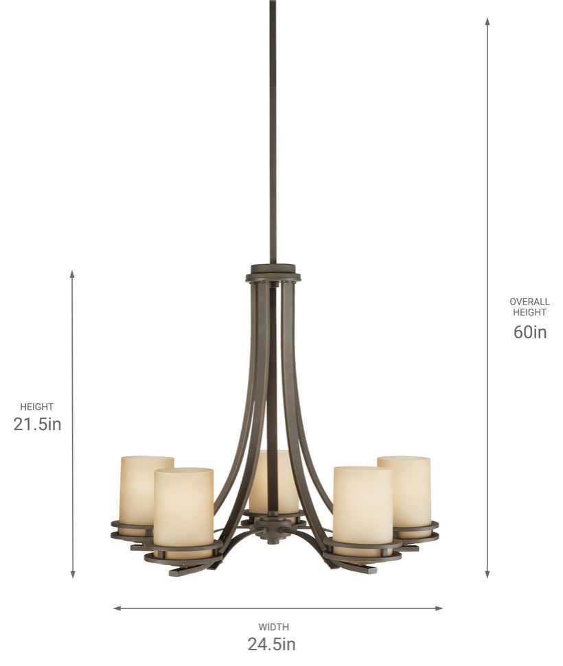 Kichler Hendrik Chandelier, Olde Bronze, 5