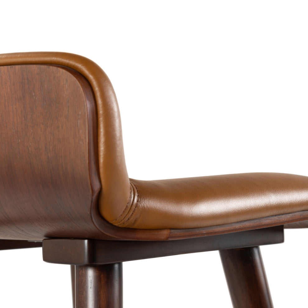 Safavieh Couture Tazmyn Barstool, Brown/Walnut