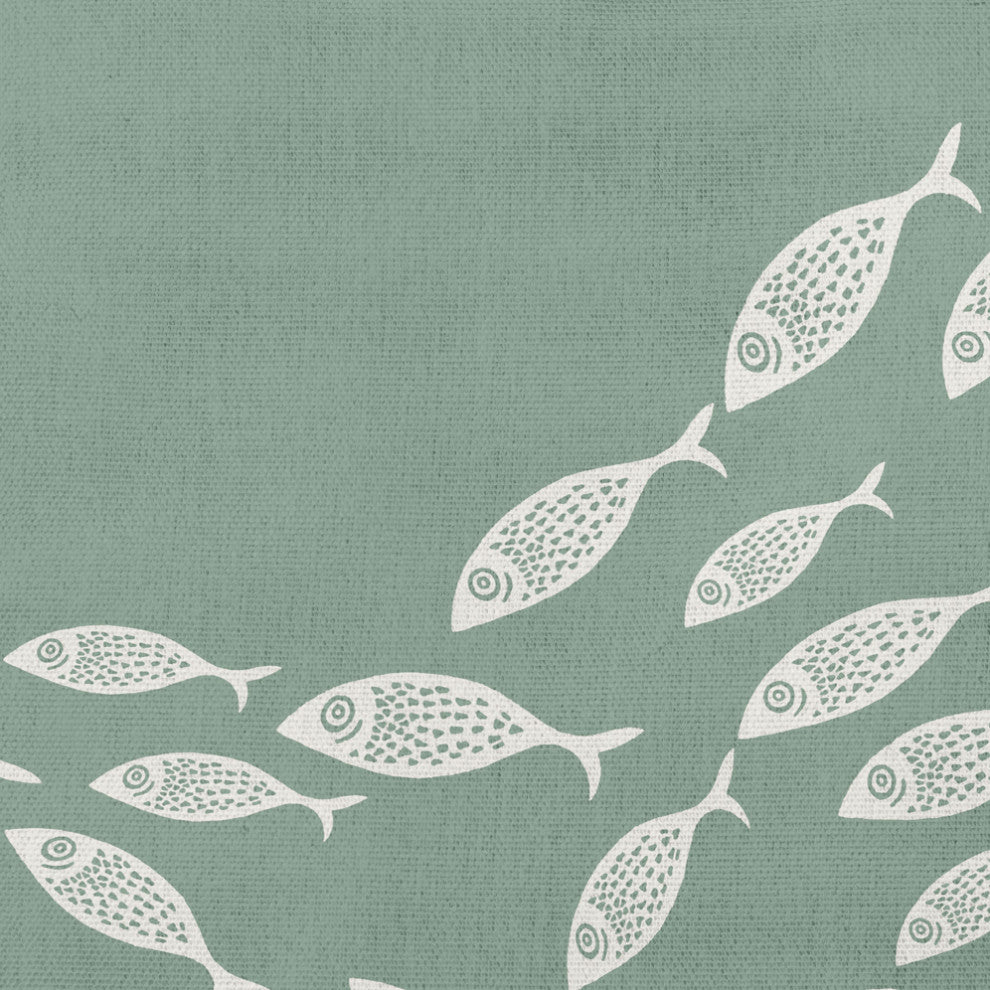 20x20" Escuela Nautical Decorative Indoor Pillow, Sage