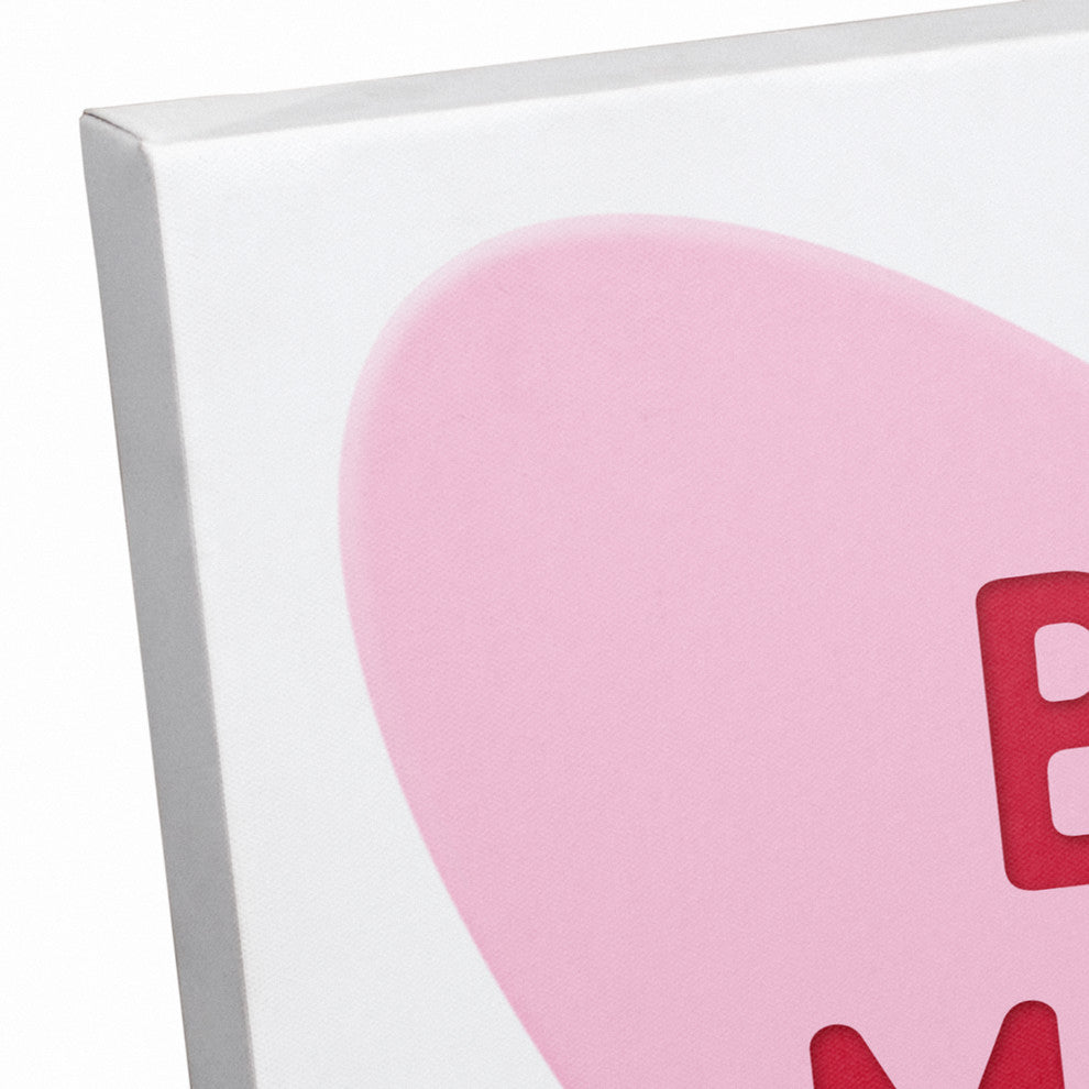 Be Mine Candy Heart 12x12 Canvas Wall Art