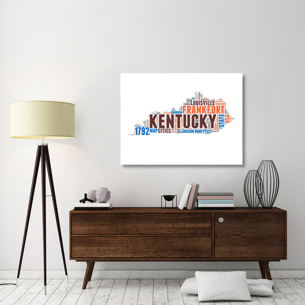 "Kentucky Word Cloud Map" Fine Art Print