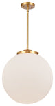 Beacon Pendant, Satin Gold, Matte White, Matte White