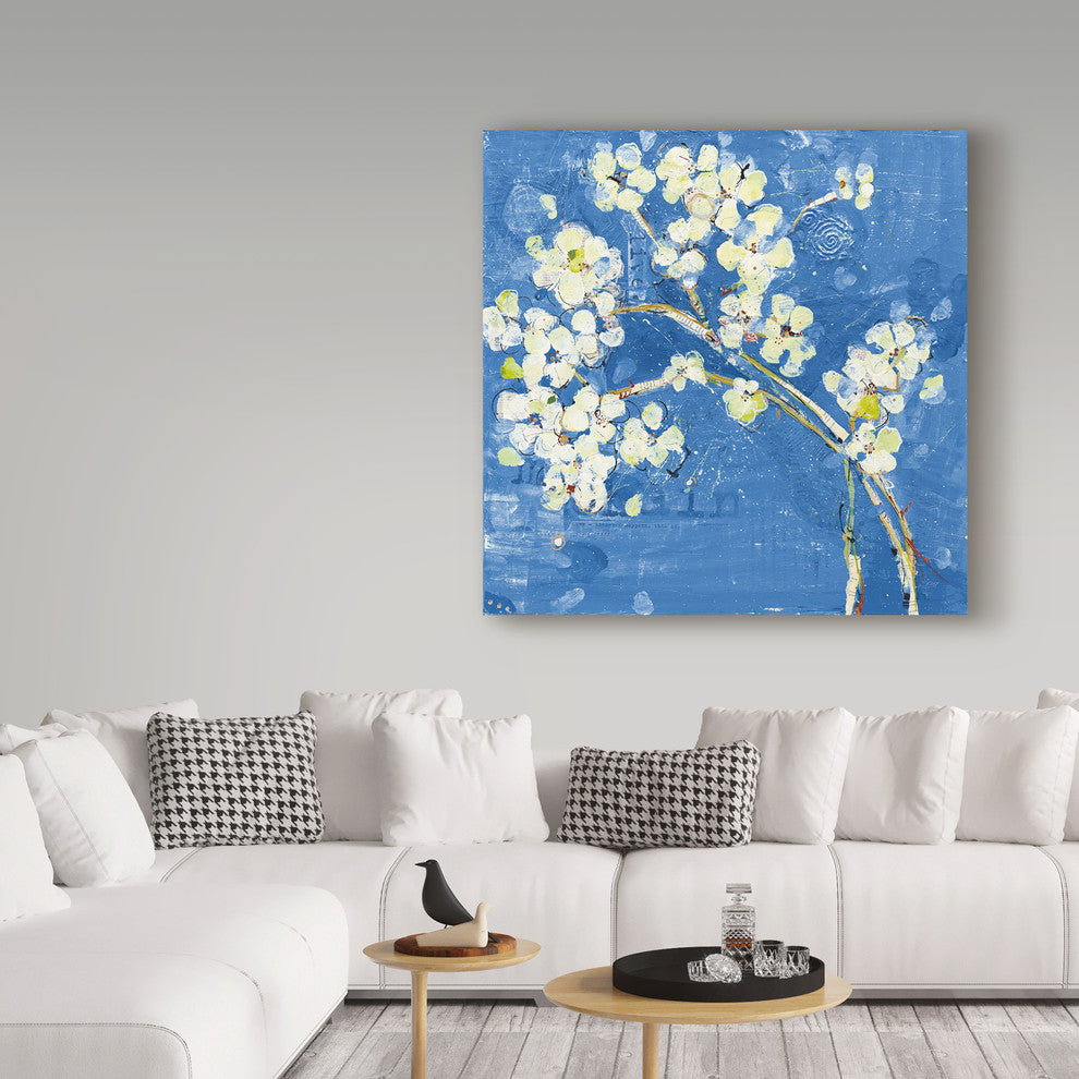 Kellie Day 'Live Dark Blue' Canvas Art, 18"x18"