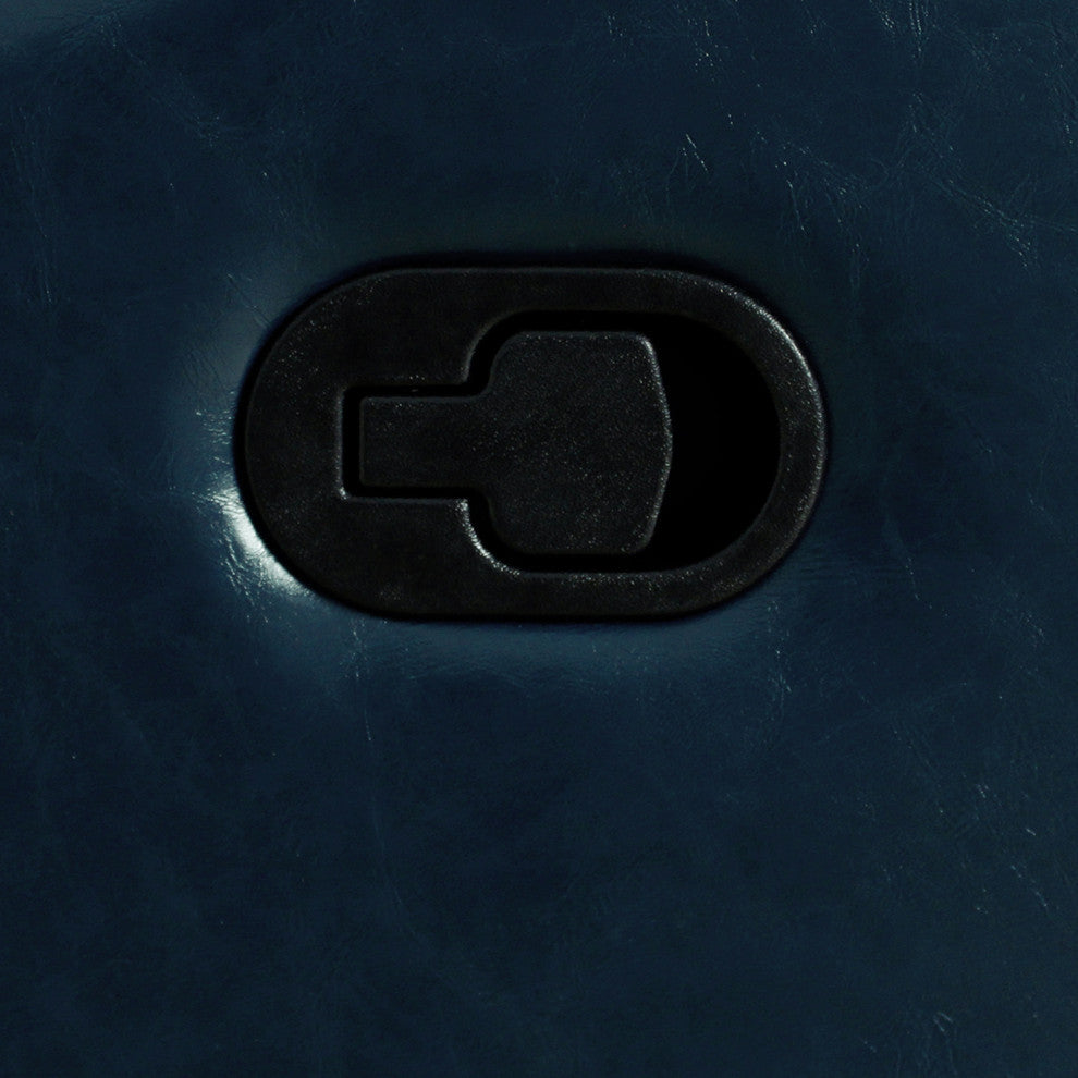 Upholstered Swivel Recliner With Tufted Back, Navy