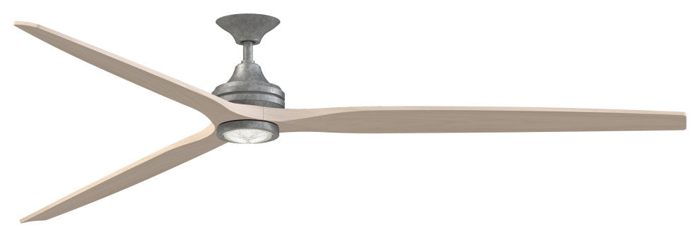 Fanimation Spitfire 96" Fan/LED Light, Galvanized, White Washed