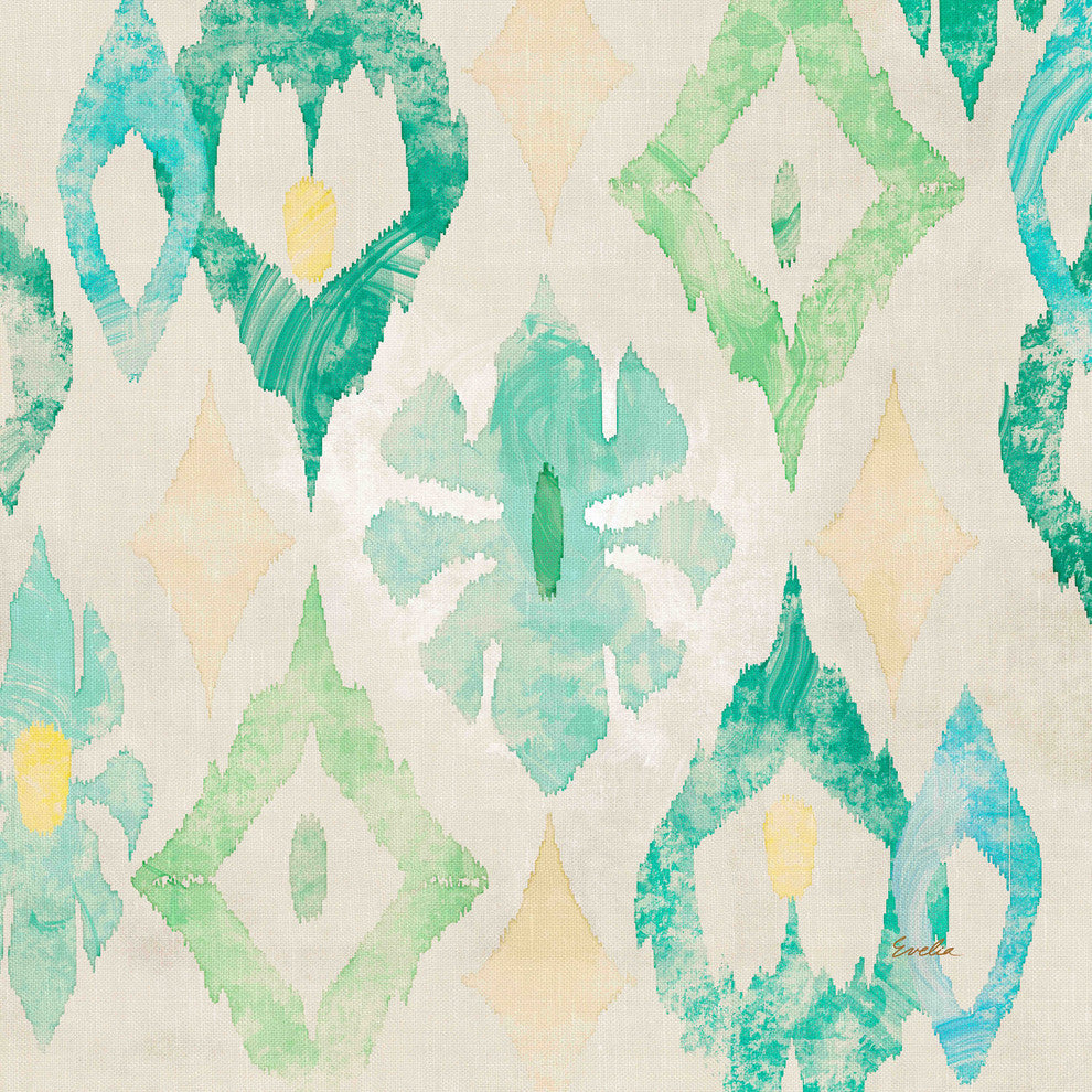 "Emerald Star" Painting Print on Canvas by Evelia