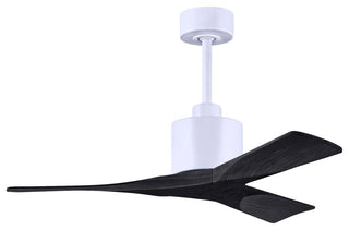 Matthews Fan, Nan Ceiling Fan, Matte White, 42", Matte Black