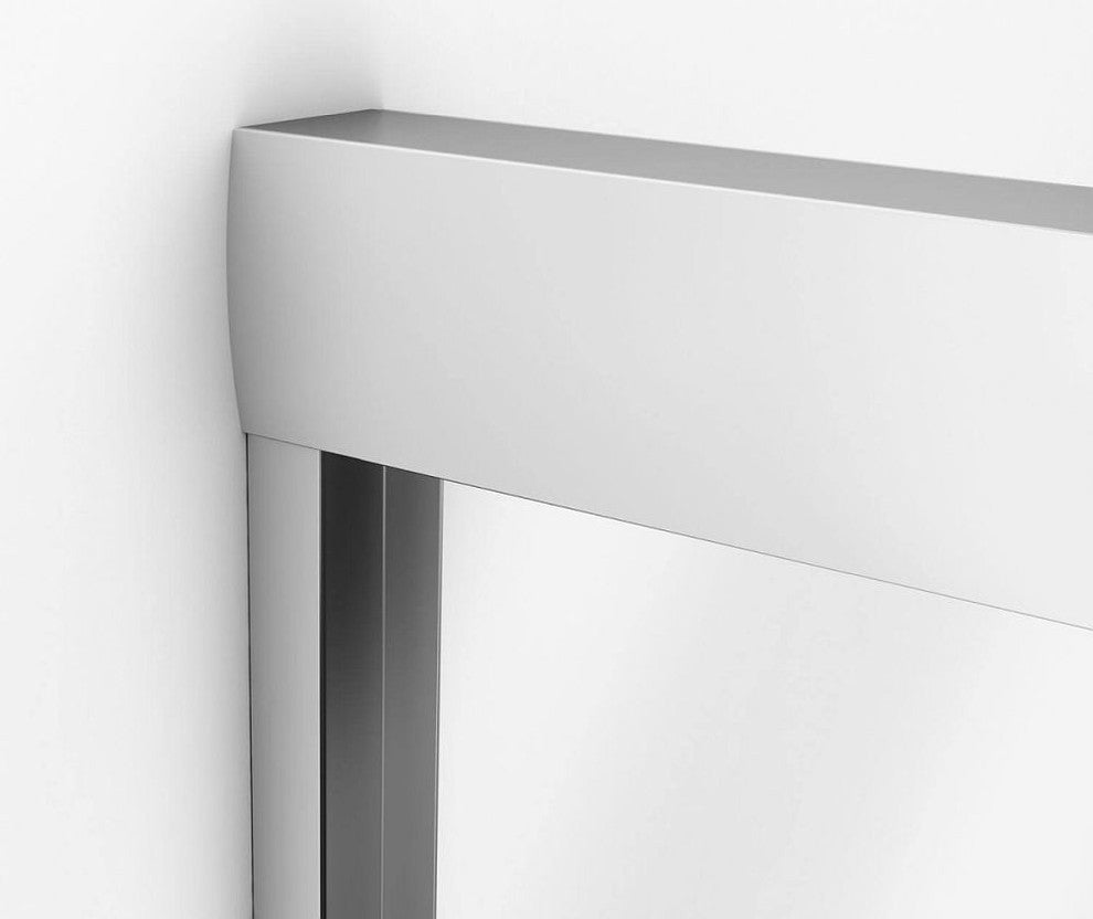 MAAX Kameleon Semi-frameless Slider Tub Door with Clear Glass, Chrome