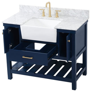 Home Living 22" Farmhouse Blue-Light Bathroom Vanity