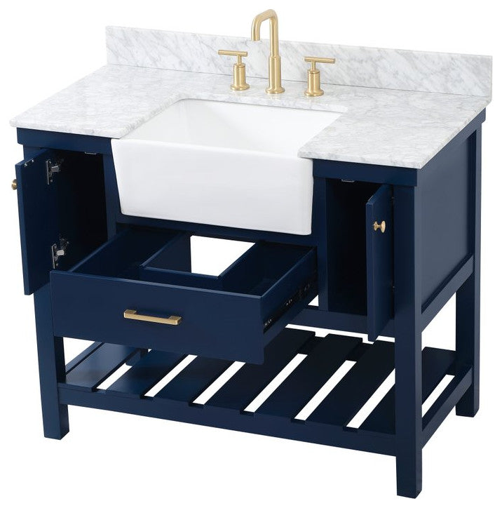 Home Living 22" Farmhouse Blue-Light Bathroom Vanity