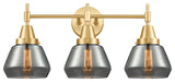 Innovations 447-3W-SG-G173 3-Light Bath Vanity Light, Satin Gold