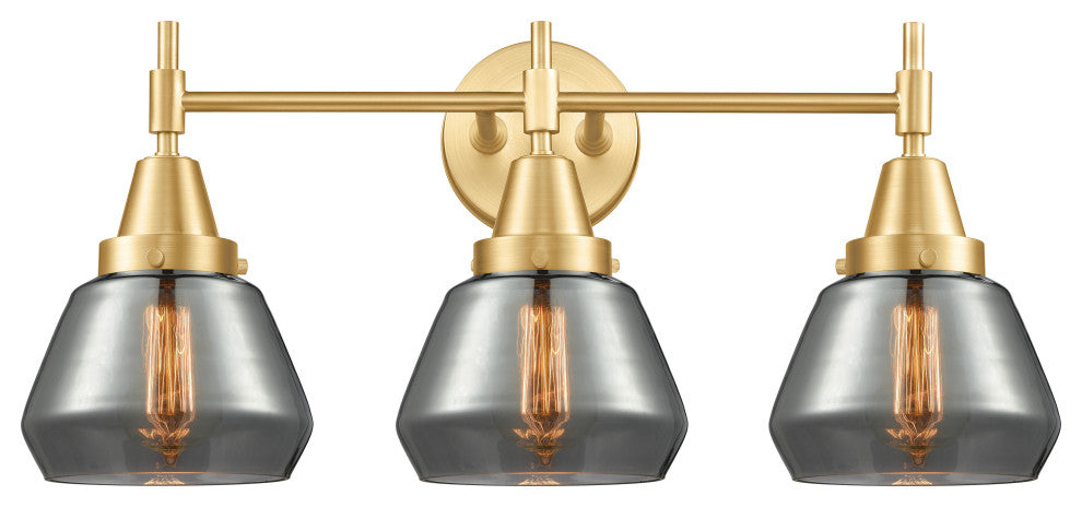 Innovations 447-3W-SG-G173 3-Light Bath Vanity Light, Satin Gold