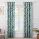 Barefoot Bungalow Audrey Window Panel Pair, Turquoise 42x84 (2), 3x24 (2)