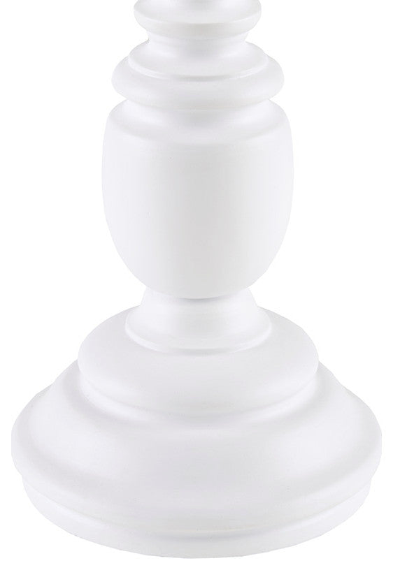 Martha Stewart Astoria Resin Farmhouse Matte White Table Lamp